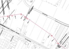 Planimetria di progetto del tratto intermedio